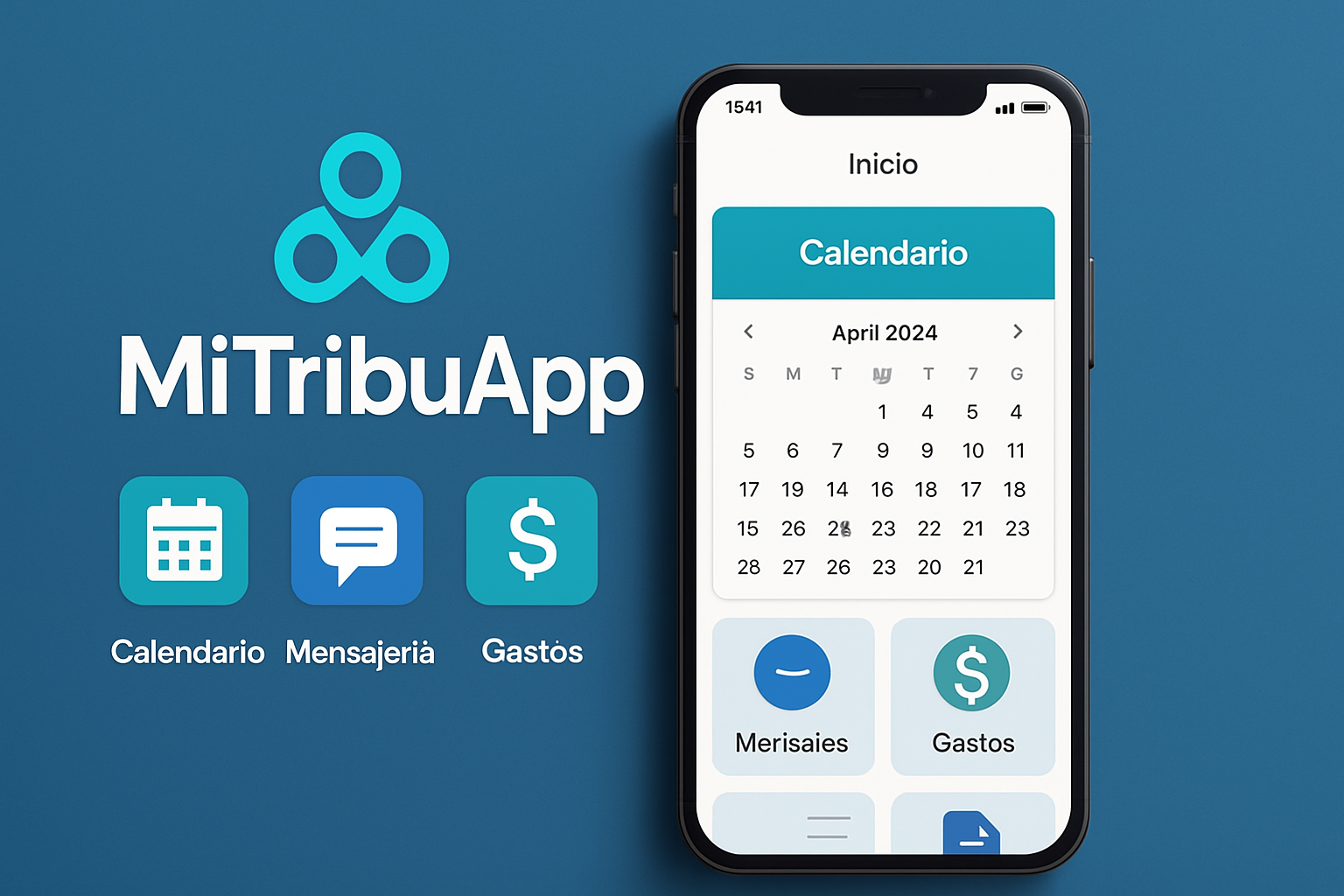 Aplicación de calendario compartido para co-paternidad mostrando organización familiar y coordinación de horarios