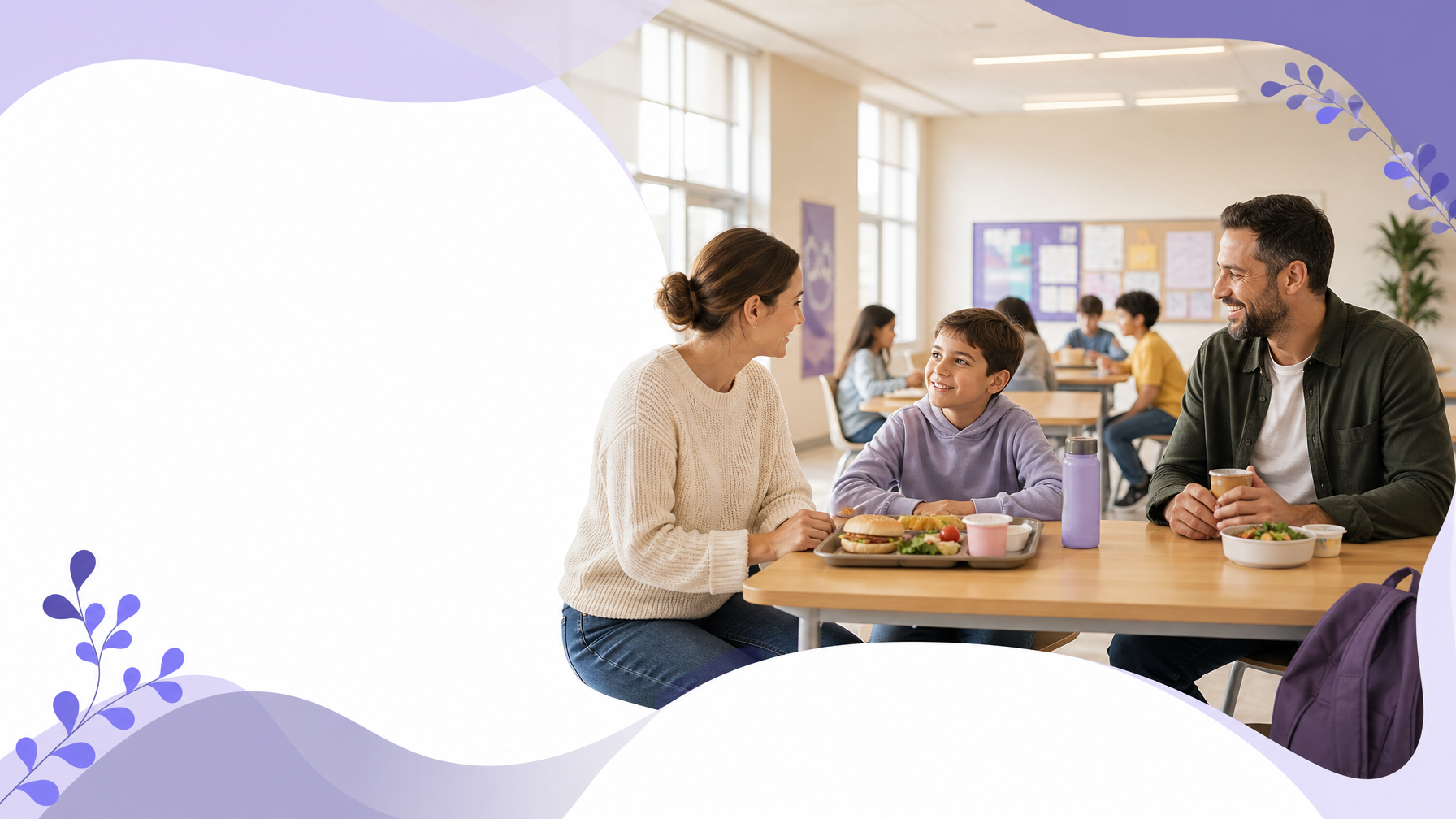 Niño en el comedor escolar y coparentalidad en dos hogares