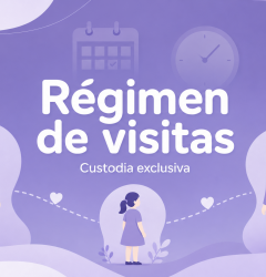 Régimen de visitas en custodia exclusiva - guía MiTribuApp