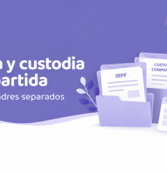 Renta y custodia compartida: IRPF de padres separados
